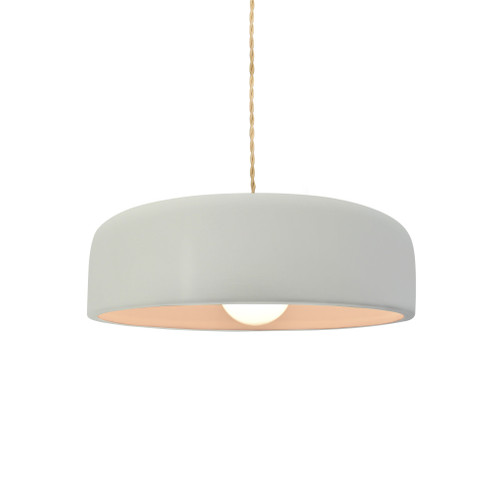 Small Spire 1-Light Pendant (254|CER-6571-MAT-NCKL-BEIG-TWST)