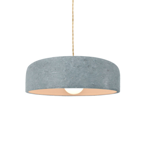 Small Spire 1-Light Pendant (254|CER-6571-CONC-BRSS-BEIG-TWST-LED1-700)