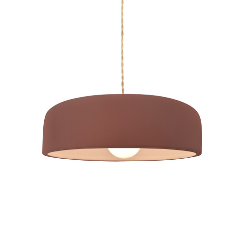 Small Spire 1-Light Pendant (254|CER-6571-CLAY-MBLK-BEIG-TWST-LED1-700)