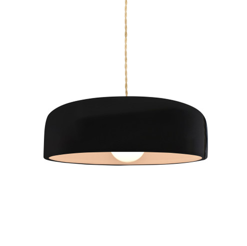 Small Spire 1-Light Pendant (254|CER-6571-BKMT-BRSS-BEIG-TWST)