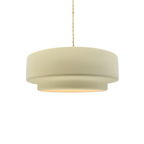 Small Tier 1-Light Pendant (254|CER-6540-VAN-MBLK-BEIG-TWST-LED1-700)