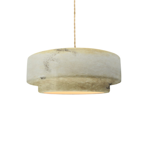 Small Tier 1-Light Pendant (254|CER-6540-TRAG-NCKL-BEIG-TWST)