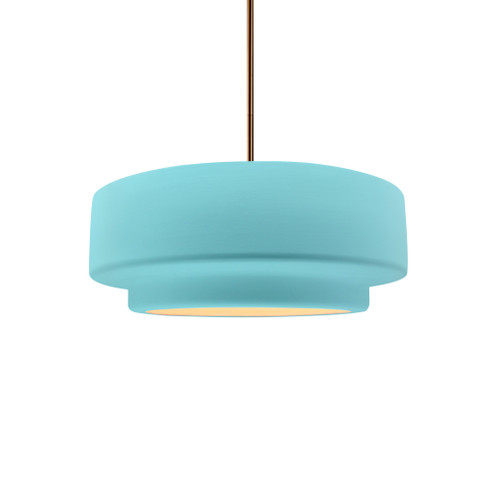 Small Tier 1-Light Pendant (254|CER-6540-RFPL-BRSS-RIGID)