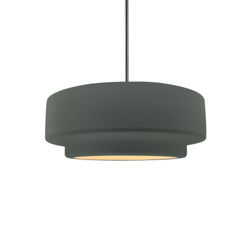 Small Tier 1-Light Pendant (254|CER-6540-PWGN-NCKL-RIGID)