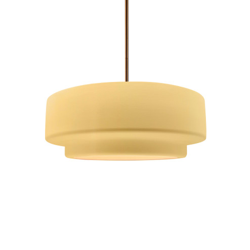 Small Tier 1-Light Pendant (254|CER-6540-MYLW-BRSS-RIGID)