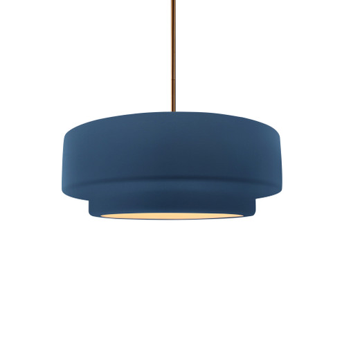 Small Tier 1-Light Pendant (254|CER-6540-MID-BRSS-RIGID-LED1-700)