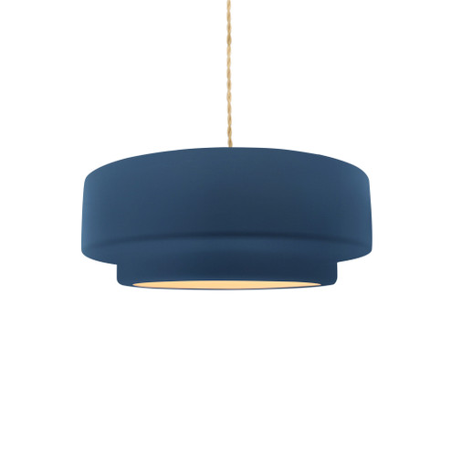 Small Tier 1-Light Pendant (254|CER-6540-MID-BRSS-BEIG-TWST-LED1-700)