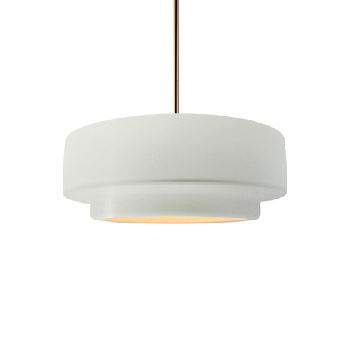Small Tier 1-Light Pendant (254|CER-6540-MAT-BRSS-RIGID)