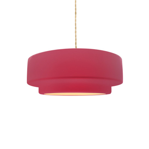 Small Tier 1-Light Pendant (254|CER-6540-CRSE-NCKL-BEIG-TWST)