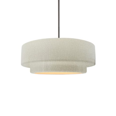 Small Tier 1-Light Pendant (254|CER-6540-CRK-NCKL-RIGID)