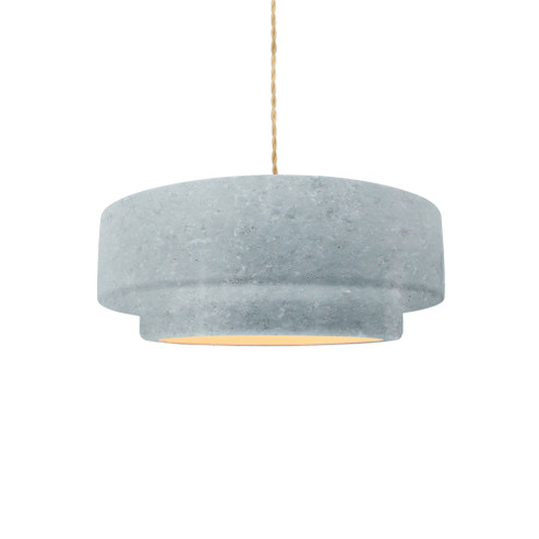 Small Tier 1-Light Pendant (254|CER-6540-CONC-NCKL-BEIG-TWST-LED1-700)