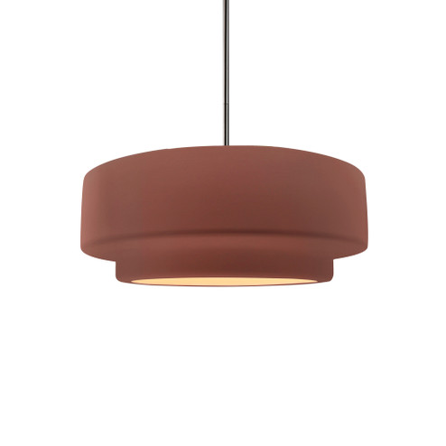 Small Tier 1-Light Pendant (254|CER-6540-CLAY-NCKL-RIGID)