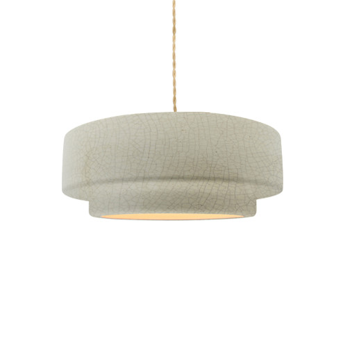 Small Tier 1-Light Pendant (254|CER-6540-CKC-BRSS-BEIG-TWST)