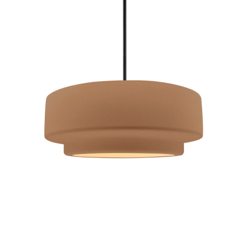 Small Tier 1-Light Pendant (254|CER-6540-ADOB-MBLK-RIGID-LED1-700)