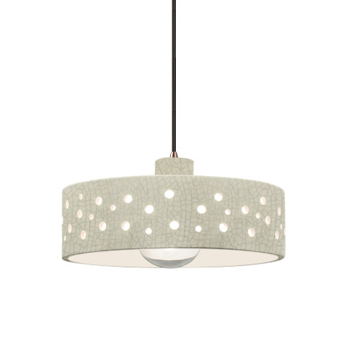 Perforated Dish 1-Light Pendant (254|CER-6467-CKC-DBRZ-BKCD-LED1-700)