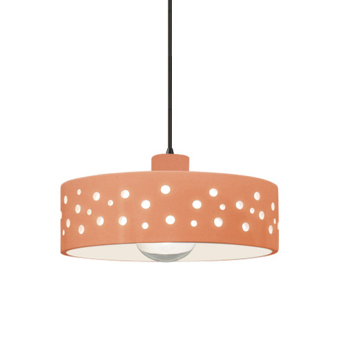 Perforated Dish 1-Light Pendant (254|CER-6467-BSH-MBLK-BKCD)