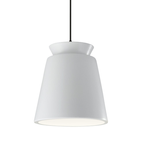 Tall Trapezoid 1-Light Pendant (254|CER-6427-WTWT-MBLK-BKCD-LED1-700)