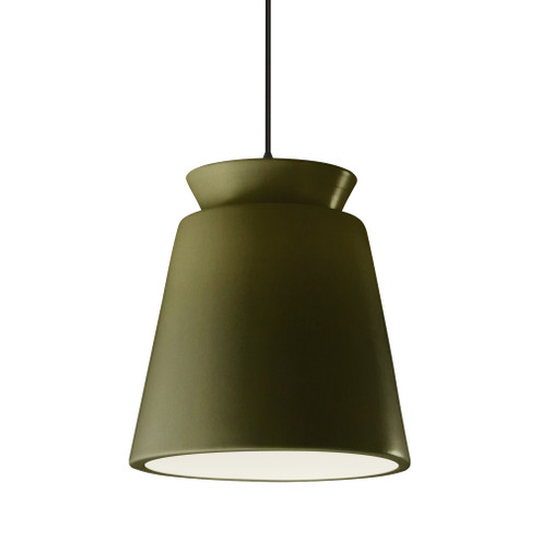 Tall Trapezoid 1-Light Pendant (254|CER-6427-MGRN-MBLK-BKCD)