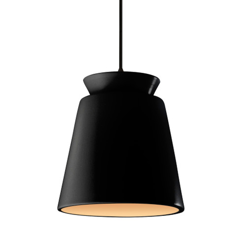 Tall Trapezoid 1-Light Pendant (254|CER-6427-CBGD-MBLK-BKCD)