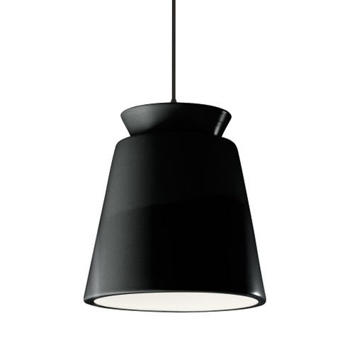 Tall Trapezoid 1-Light Pendant (254|CER-6427-BKMT-MBLK-BKCD)