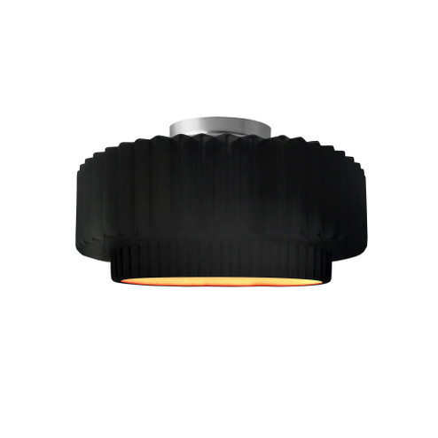 Small Tier Pleated Semi-Flush (254|CER-6370-CBGD-NCKL-LED1-700)