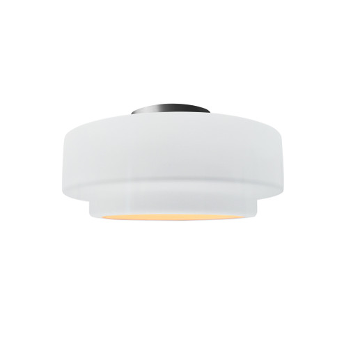 Small Tier Semi-Flush (254|CER-6360-WHT-NCKL-LED1-700)