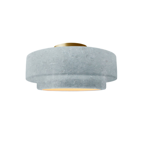 Small Tier Semi-Flush (254|CER-6360-CONC-BRSS-LED1-700)