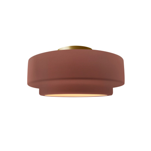 Small Tier Semi-Flush (254|CER-6360-CLAY-BRSS-LED1-700)