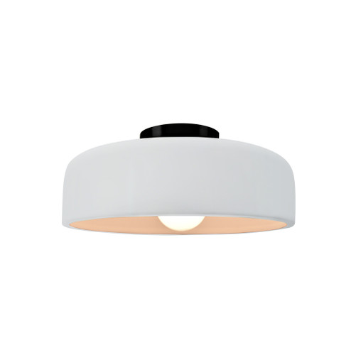 Small Spire Semi-Flush (254|CER-6340-WHT-MBLK)
