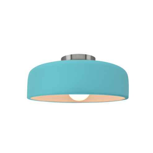 Small Spire Semi-Flush (254|CER-6340-RFPL-NCKL-LED1-700)