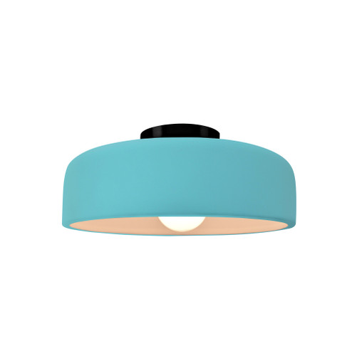 Small Spire Semi-Flush (254|CER-6340-RFPL-MBLK-LED1-700)