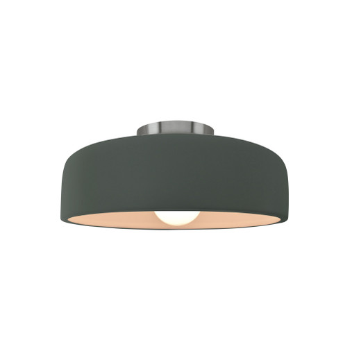 Small Spire Semi-Flush (254|CER-6340-PWGN-NCKL-LED1-700)