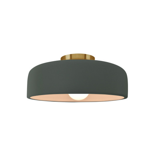 Small Spire Semi-Flush (254|CER-6340-PWGN-BRSS)