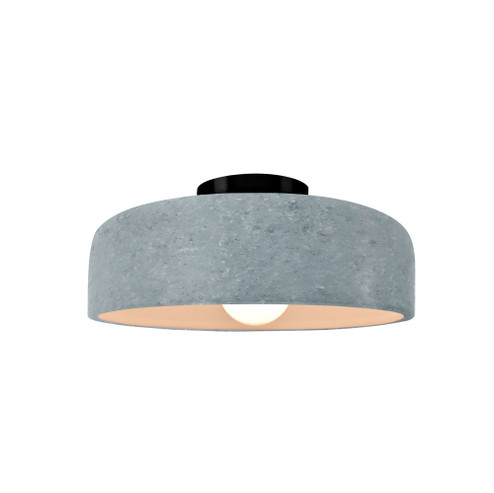 Small Spire Semi-Flush (254|CER-6340-CONC-MBLK-LED1-700)