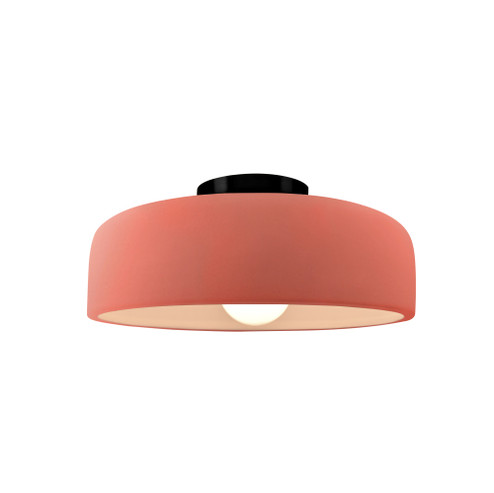 Small Spire Semi-Flush (254|CER-6340-BSH-MBLK-LED1-700)