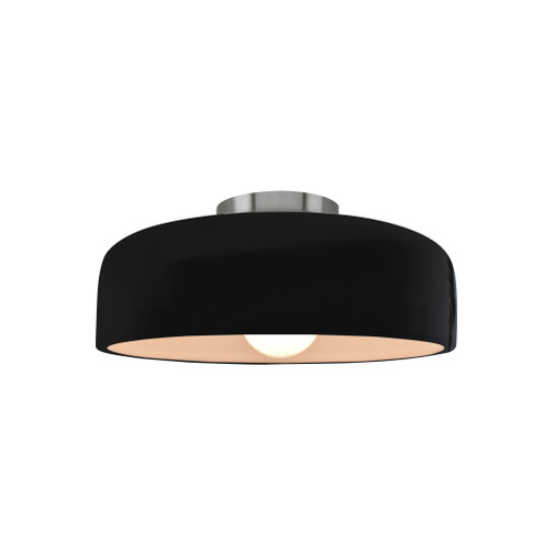 Small Spire Semi-Flush (254|CER-6340-BLK-NCKL)