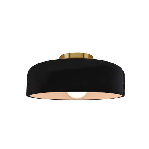 Small Spire Semi-Flush (254|CER-6340-BLK-BRSS)