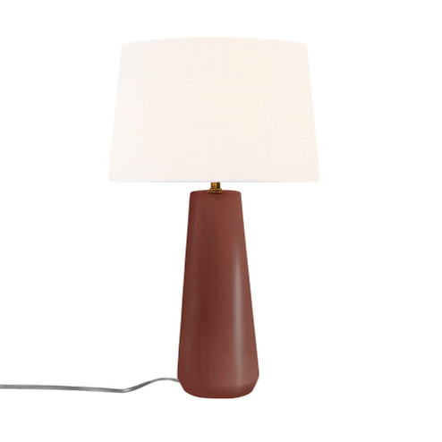 Tower Portable w/ Fabric Shade (254|CER-2585-CLAY-WHTE)