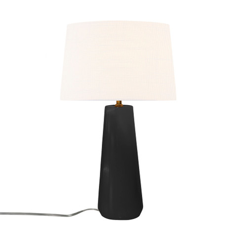 Tower Portable w/ Fabric Shade (254|CER-2585-BLK-WHTE)