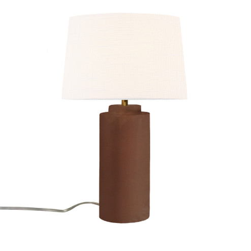 Spire Portable w/ Fabric Shade (254|CER-2575-RRST-WHTE)