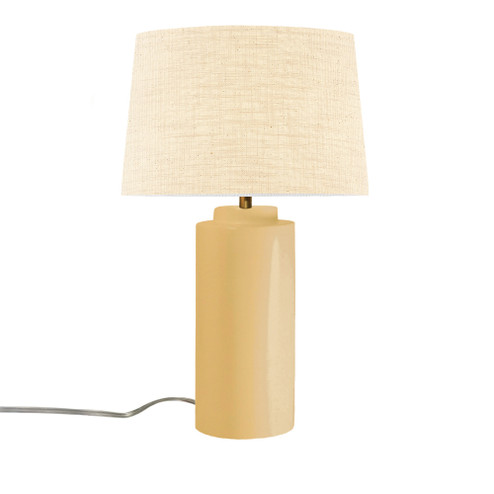 Spire Portable w/ Fabric Shade (254|CER-2575-MYLW-WHTE)