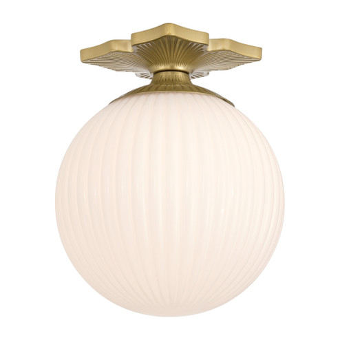 Orly 10'' Aged Brass Semi Flush Mount (205|ORY-1003-AG-WH)