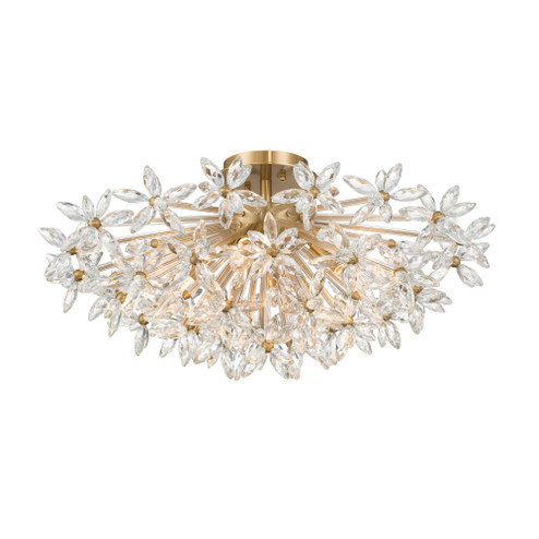 Adley 25.25'' Aged Brass Semi Flush Mount (205|ADL-500-AG-CL)