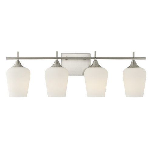 Octave 4-Light Bathroom Vanity Light in Satin Nickel (128|8-6030-4-SN)