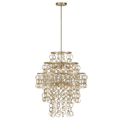 Setentas 9-Light Pendant in Noble Brass by Breegan Jane (128|7-4902-9-127)
