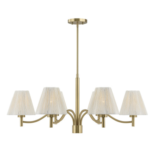 Rosa 6-Light Chandelier in Noble Brass (128|1-6084-6-127)