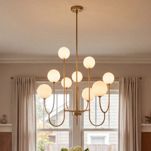 Chester 9-Light Chandelier in Noble Brass (128|1-5980-9-127)