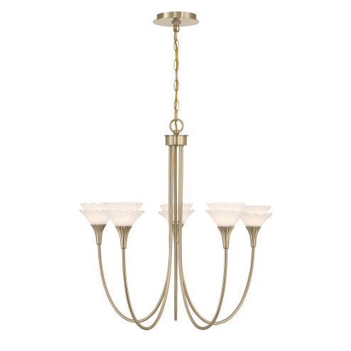 Florena 5-Light Chandelier in Noble Brass by Breegan Jane (128|1-5082-5-127)