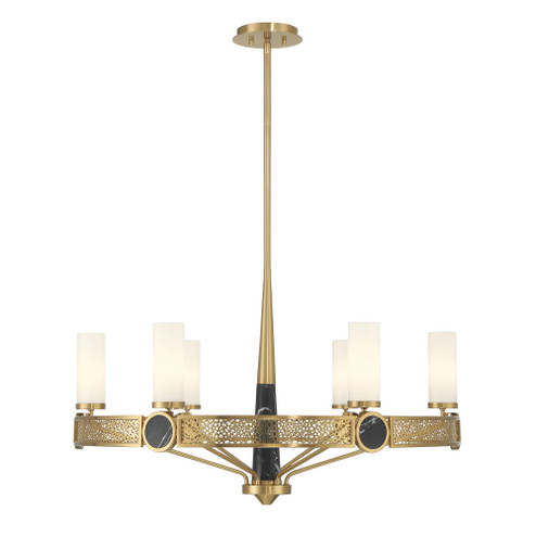Farrell 6-Light Chandelier in Warm Brass by Dann Foley (128|1-2914-6-322)
