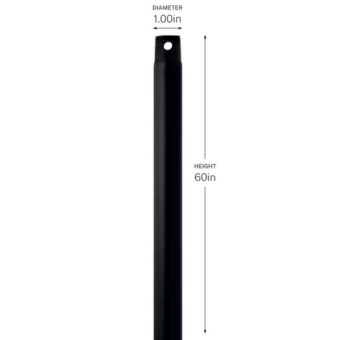 60 Inch Ceiling Fan Downrod (2|C2608-BK)